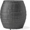 Christopher Knight Home Canary Outdoor Wicker 14″ Side Table, Grey(Grey)