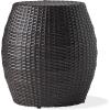 Christopher Knight Home Canary Outdoor Wicker 14″ Side Table, Grey(Multibrown)