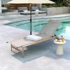 Christopher Knight Home Hargrove Patio Chaise Lounge, Aluminum Frame, Mesh Seating and Rope-Wrapped Legs, 5-Position Adjustable Backrest/Height, Outdoor Relaxation, Poolside, Natural+Silver,1 pcs