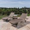 Christopher Knight Home Salem Chaise Lounge Set, Mixed Mocha Wicker