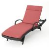 Christopher Knight Home Salem Outdoor Chaise Lounge, Grey + Red(Grey / Red)