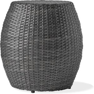 Christopher Knight Home Canary Outdoor Wicker 14″ Side Table, Grey(Grey)