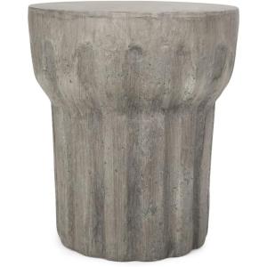 Christopher Knight Home Cayce Outdoor Lightweight Concrete Side Table, Concrete Finish(Solomo concrete Finish)