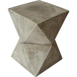 Christopher Knight Home Lux Outdoor Lightweight Concrete Accent Table, Natural(Lux light Gray)
