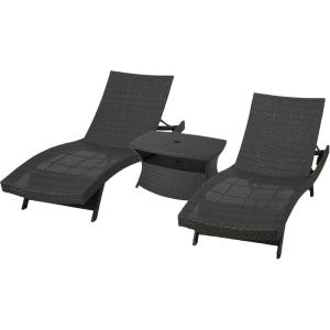 Christopher Knight Home Salem Outdoor Chaise Lounge(Brown)