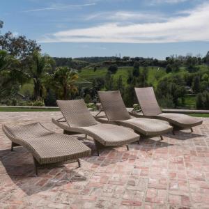 Christopher Knight Home Salem Outdoor Wicker Armless Chaise Lounge, Mixed Mocha