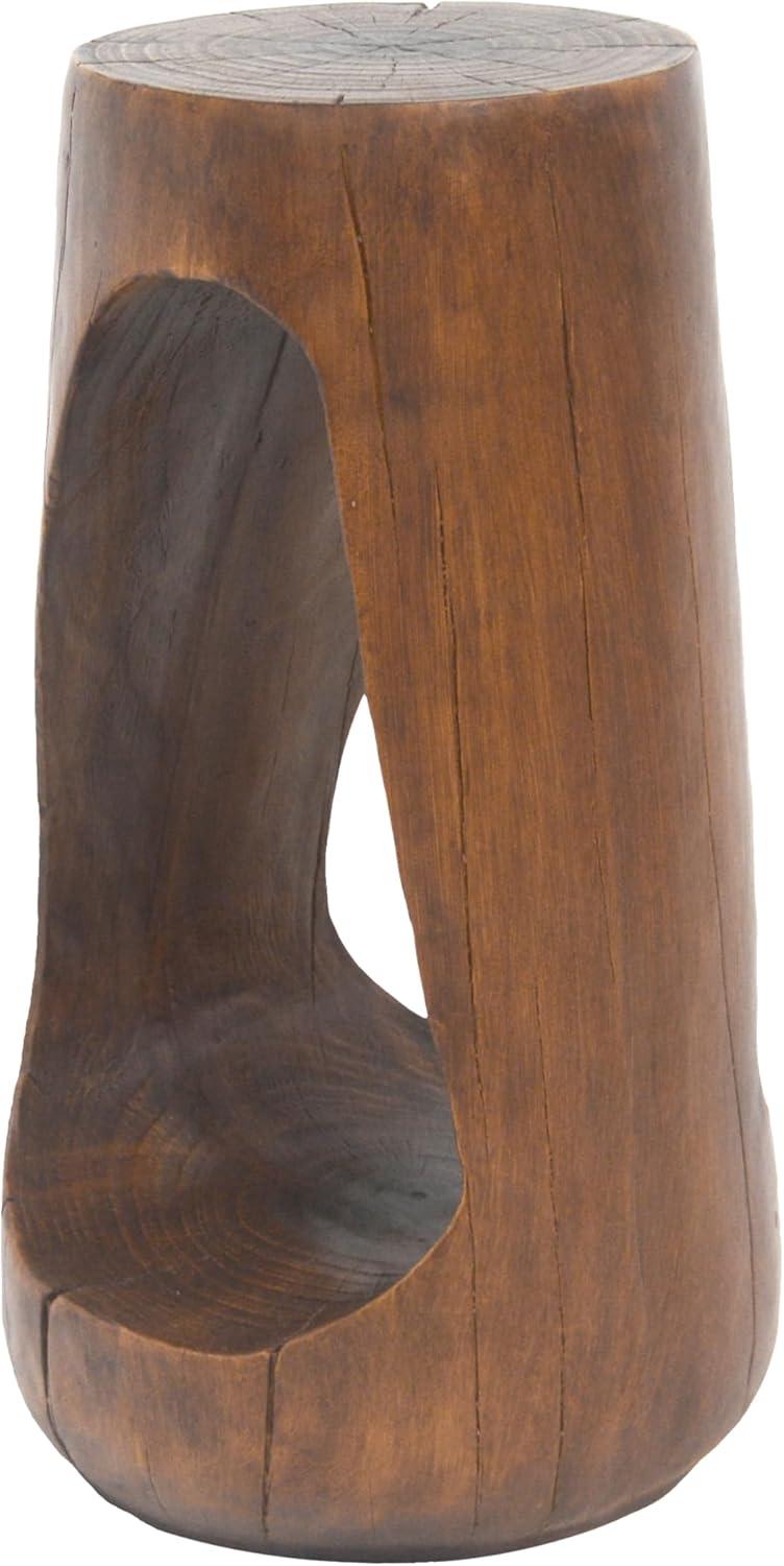 image:imageChristopher Knight Home Outdoor Side TableHollow Design End TablePatio Garden Stool TableDecorative Accent Table for Patio Balcony Beach Pool SideLightweight ConcreteWood Like TextureNaturalAntique Brown