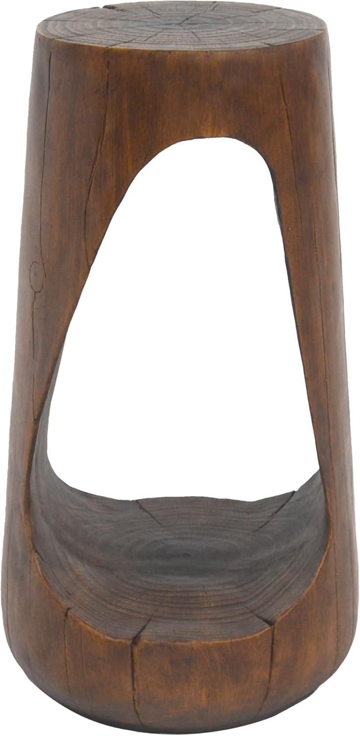 image:imageChristopher Knight Home Outdoor Side TableHollow Design End TablePatio Garden Stool TableDecorative Accent Table for Patio Balcony Beach Pool SideLightweight ConcreteWood Like TextureNaturalAntique Brown