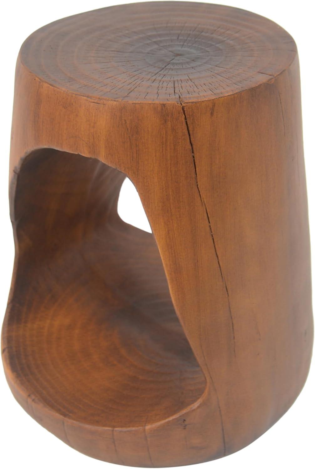image:imageChristopher Knight Home Outdoor Side TableHollow Design End TablePatio Garden Stool TableDecorative Accent Table for Patio Balcony Beach Pool SideLightweight ConcreteWood Like TextureNaturalAntique Brown
