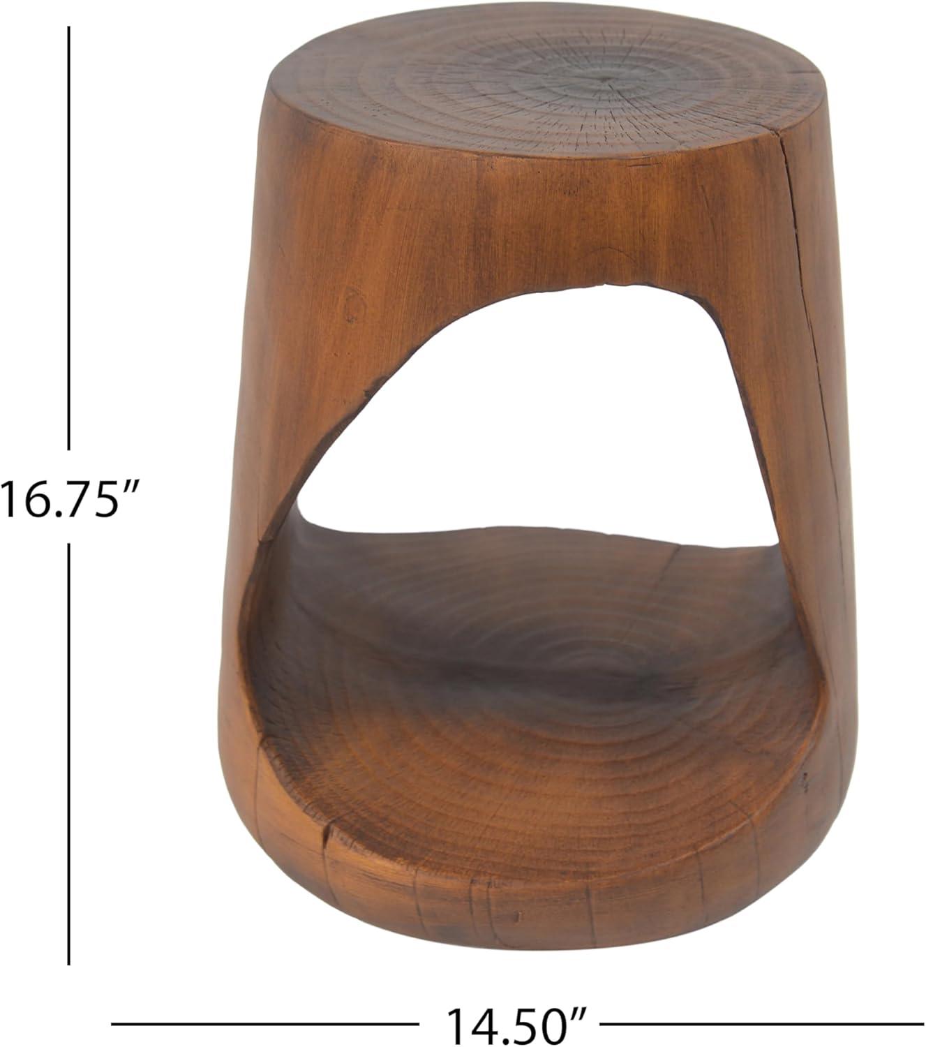 image:imageChristopher Knight Home Outdoor Side TableHollow Design End TablePatio Garden Stool TableDecorative Accent Table for Patio Balcony Beach Pool SideLightweight ConcreteWood Like TextureNaturalAntique Brown