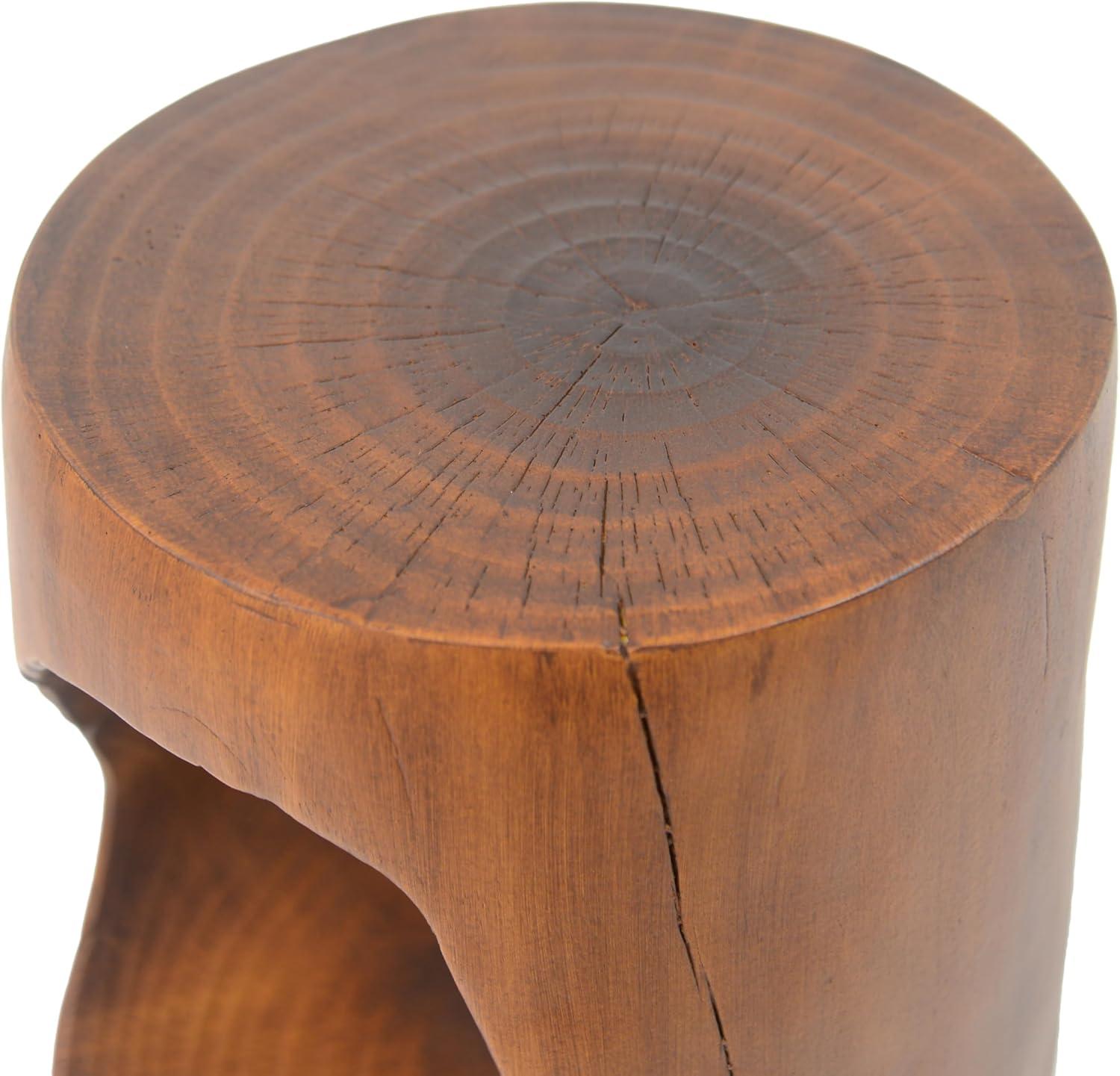 image:imageChristopher Knight Home Outdoor Side TableHollow Design End TablePatio Garden Stool TableDecorative Accent Table for Patio Balcony Beach Pool SideLightweight ConcreteWood Like TextureNaturalAntique Brown