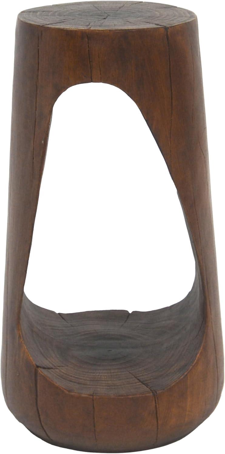 image:imageChristopher Knight Home Outdoor Side TableHollow Design End TablePatio Garden Stool TableDecorative Accent Table for Patio Balcony Beach Pool SideLightweight ConcreteWood Like TextureNaturalAntique Brown