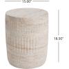 Christopher Knight Home Jaym 20.5″ H Indoor Outdoor Accent Side Table, Patio Decorative End Table, Round Top Lightweight Concrete Garden Stool for Patio Balcony & Garden Decor, Travertine(Travertine  Cylinder)