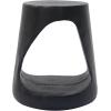 Christopher Knight Home Outdoor Side Table,Hollow Design End Table,Patio Garden Stool Table,Decorative Accent Table for Patio Balcony Beach Pool Side,Lightweight Concrete,Wood Like Texture,Natural(Black)