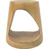 Christopher Knight Home Outdoor Side Table,Hollow Design End Table,Patio Garden Stool Table,Decorative Accent Table for Patio Balcony Beach Pool Side,Lightweight Concrete,Wood Like Texture,Natural(Natural)