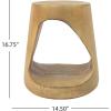 Christopher Knight Home Outdoor Side Table,Hollow Design End Table,Patio Garden Stool Table,Decorative Accent Table for Patio Balcony Beach Pool Side,Lightweight Concrete,Wood Like Texture,Natural(Natural)
