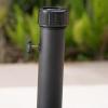 Christopher Knight Home Hayward Square Umbrella Base with Wheels, Lightweight Concrete Patio Umbrella Base, Black