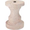 Christopher Knight Home Ravello 18″ Lightweight Concrete End Table, Indoor Outdoor Accent Table, Round Side Table with Natural Travertine Effect and Umbrella Base, Patio Outdoor Side Table, Natural