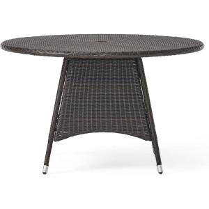 Christopher Knight Home Corsica PE Round KD Dining Table, Multibrown