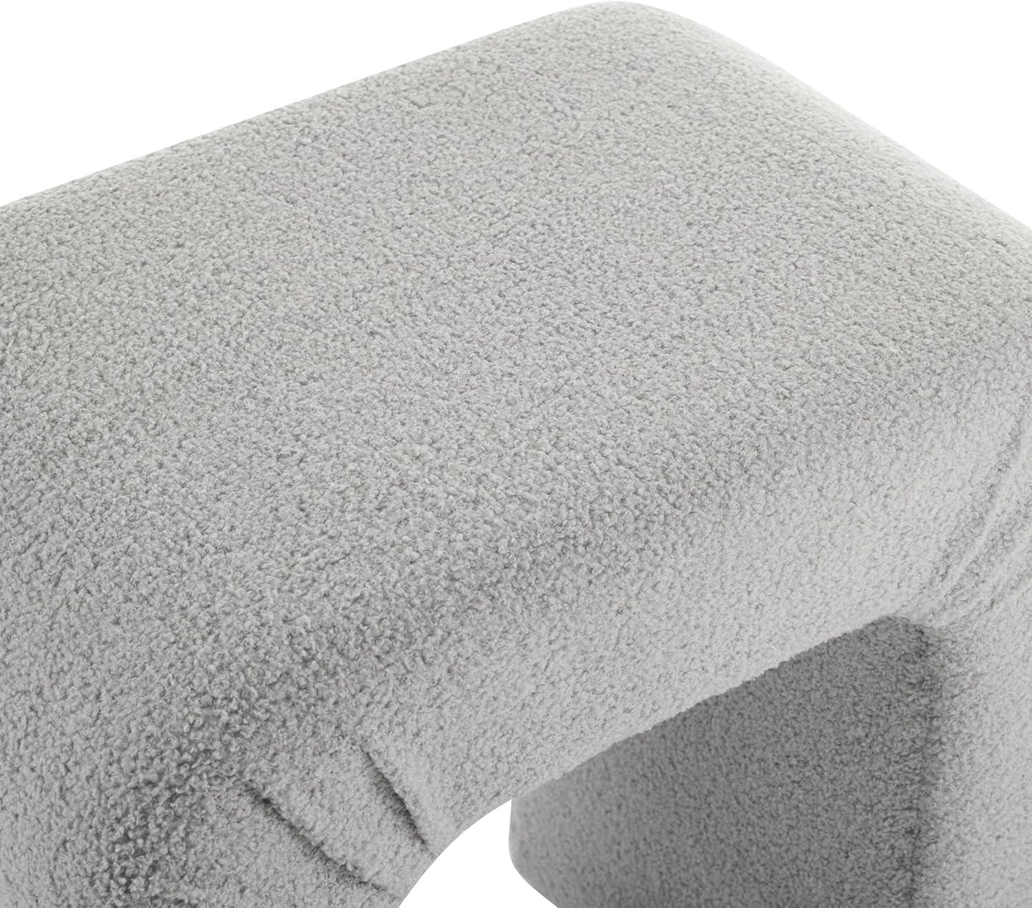 image:imageChristopher Knight Home 24 Boucle Counter Height Bar Stools Set of 2 Upholstered Armless Chairs Backless Dining Stools UShape Stool Dining Chairs for Kitchen Island Small Dining Areas GreyGrey