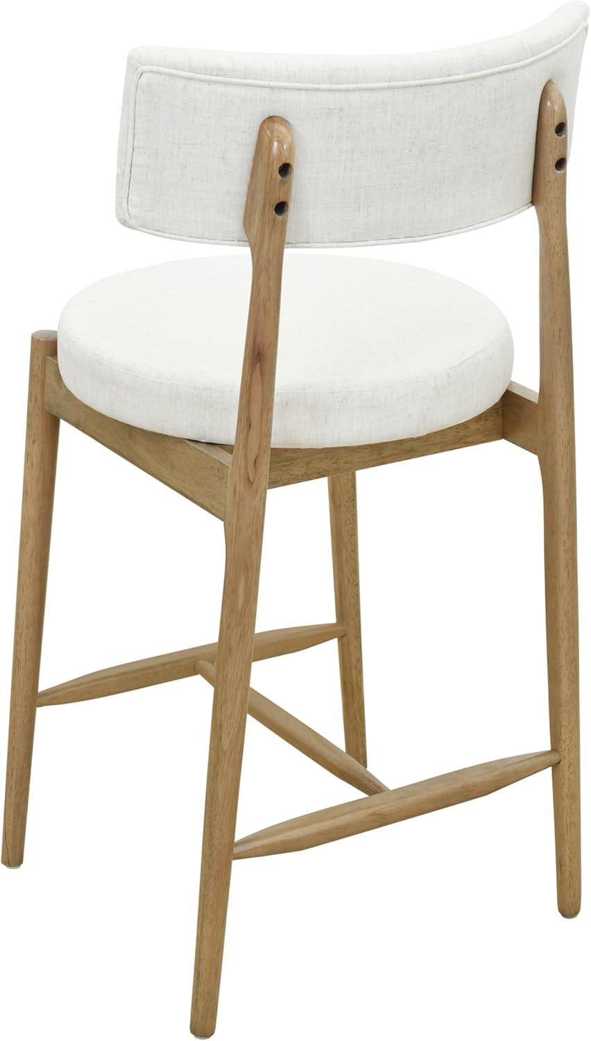image:imageChristopher Knight Home Ebany 2550 H Barstools Set of 2 Upholstered Counter Stool Comfy Backrest Kitchen Stool Rubberwood Frame Stool Chair Bistro Chair for Kitchen Dining Room BeigeBrownBeigenature