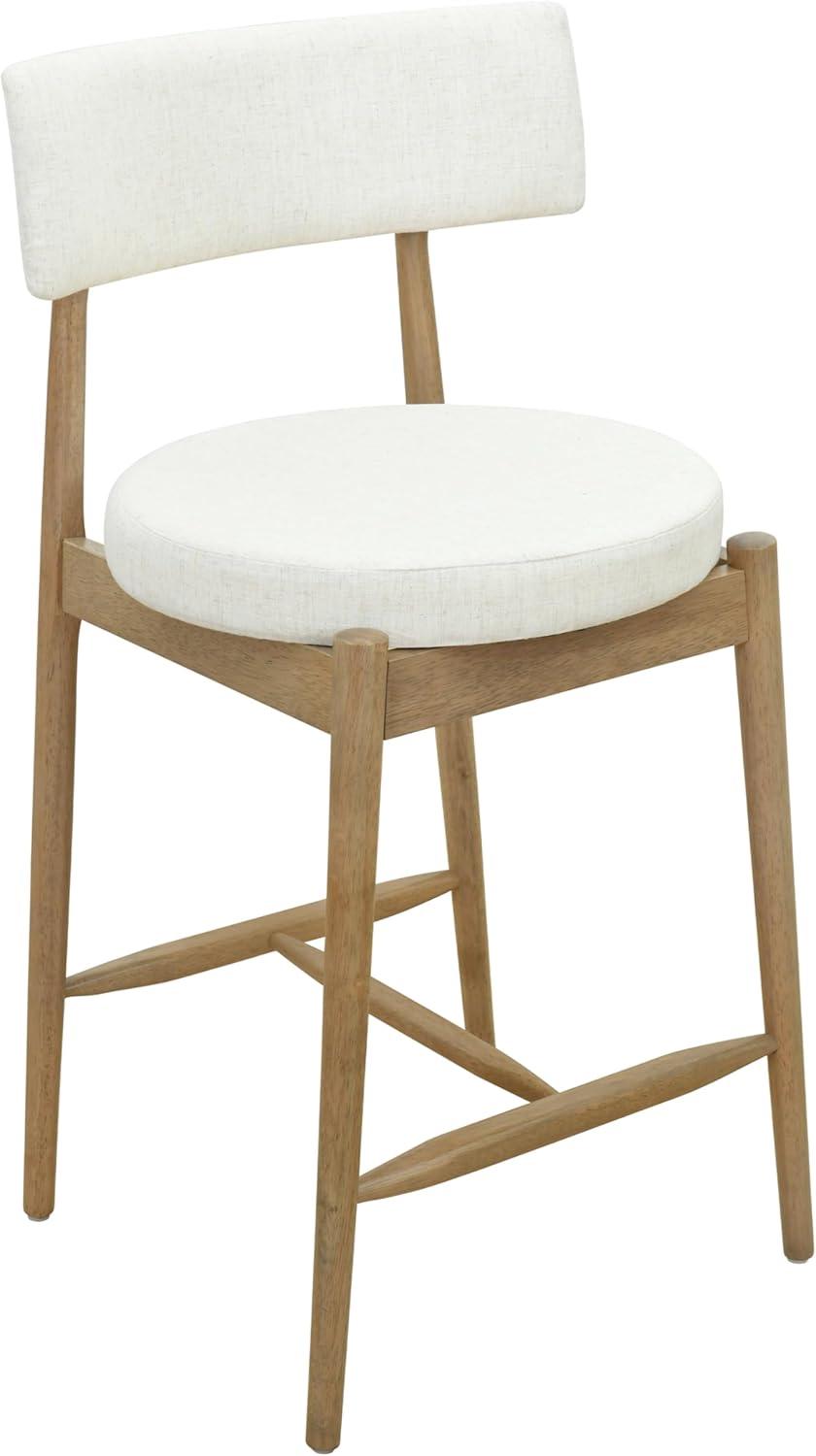 image:imageChristopher Knight Home Ebany 2550 H Barstools Set of 2 Upholstered Counter Stool Comfy Backrest Kitchen Stool Rubberwood Frame Stool Chair Bistro Chair for Kitchen Dining Room BeigeBrownBeigenature