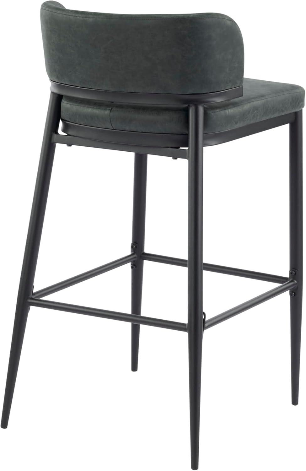 image:imageChristopher Knight Home Ebany Barstools Set of 2 Metal Frame Counter Stools Upholstered Kitchen Chair Curved Back Support Bistro Chairs 30 H Island Stool for Dining Kitchen Cafeteria BrownDark Green