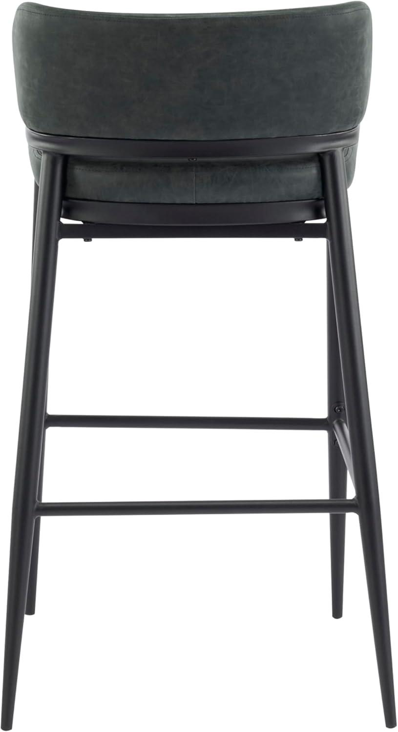 image:imageChristopher Knight Home Ebany Barstools Set of 2 Metal Frame Counter Stools Upholstered Kitchen Chair Curved Back Support Bistro Chairs 30 H Island Stool for Dining Kitchen Cafeteria BrownDark Green