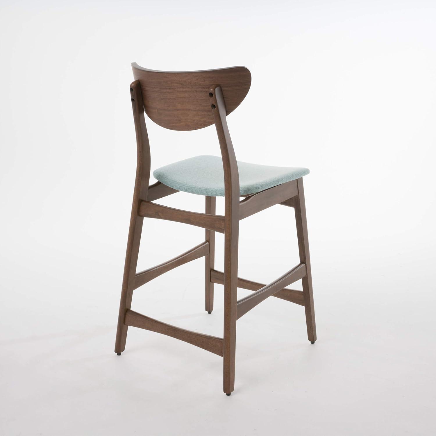 image:imageChristopher Knight Home Gavin Counter Chairs 2Pcs Set Mint Walnut Finish