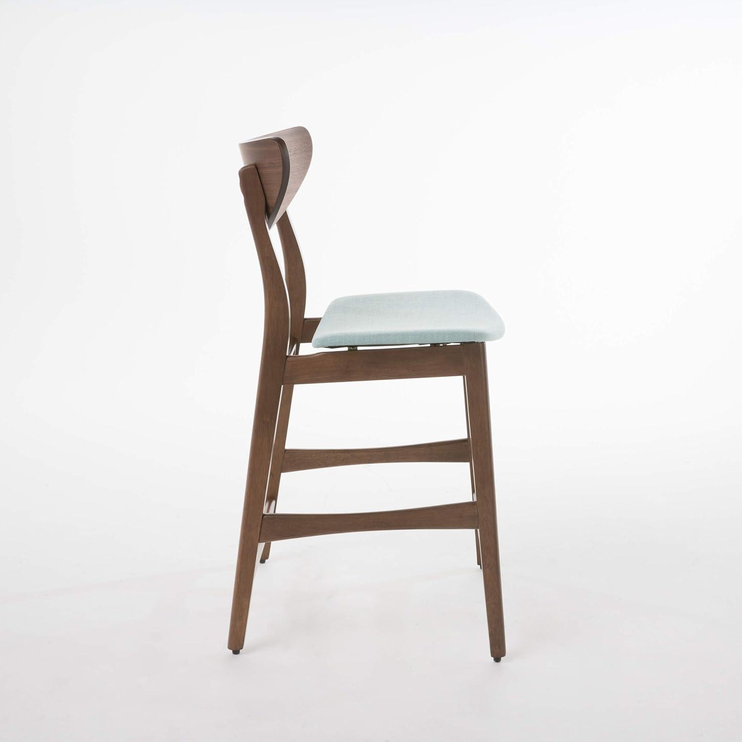 image:imageChristopher Knight Home Gavin Counter Chairs 2Pcs Set Mint Walnut Finish