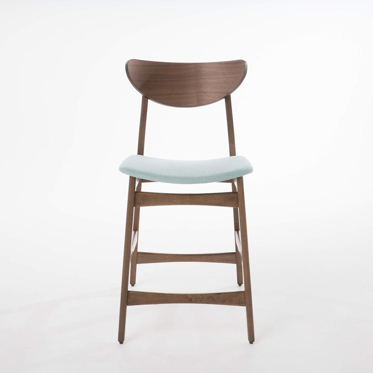 image:imageChristopher Knight Home Gavin Counter Chairs 2Pcs Set Mint Walnut Finish
