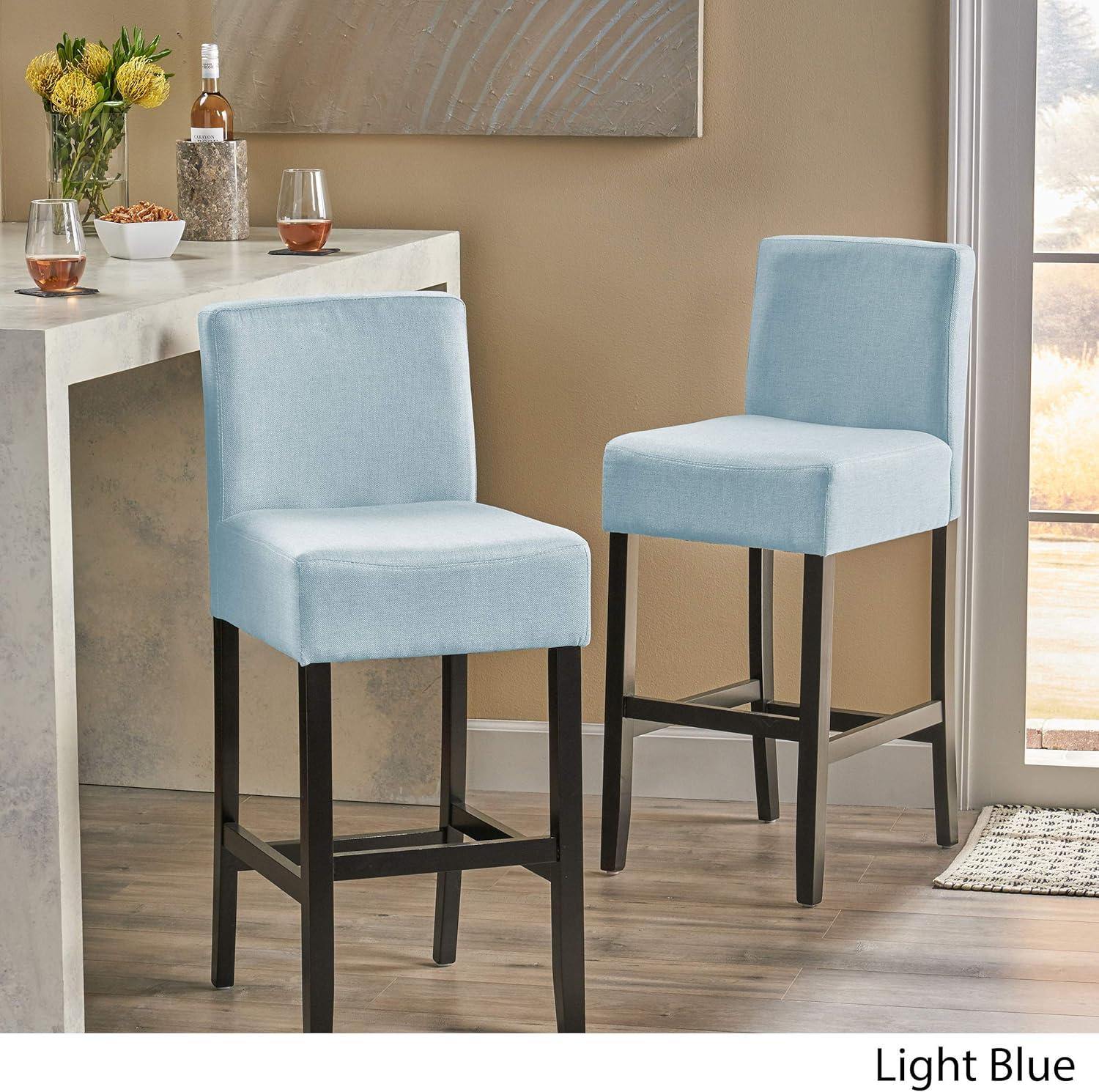 image:imageChristopher Knight Home Lopez Fabric Barstools 2Pcs Set Light Blue