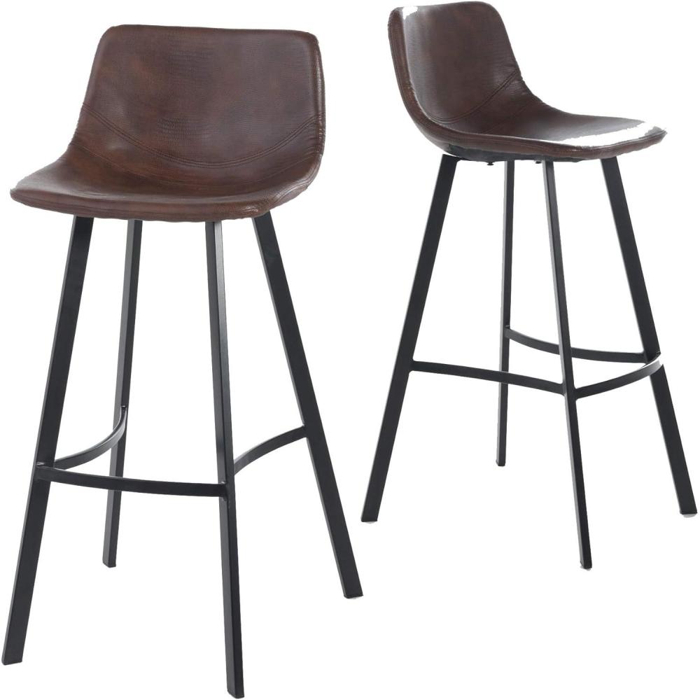 image:imageChristopher Knight Home Dax Barstools 2Pcs Set Snake Skin Brown