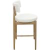 Christopher Knight Home Ebany 25.50″ H Barstools Set of 2, Upholstered Counter Stool, Comfy Backrest Kitchen Stool, Rubberwood Frame Stool Chair, Bistro Chair for Kitchen Dining Room, Beige+Brown(Beige+nature)