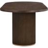 Christopher Knight Home Lancas Modern Minimalist Wooden Indoor Dining Table, Oval Top Dining Table Set for 6, Pedestal Dining Room/Kitchen Table, Ideal for Restaurant/Family Gatherings, Walnut Brown(Walnut Brown)
