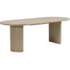 Christopher Knight Home Lancas Modern Minimalist Wooden Indoor Dining Table, Oval Top Dining Table Set for 6, Pedestal Dining Room/Kitchen Table, Ideal for Restaurant/Family Gatherings, Walnut Brown(Light Ash)