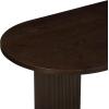 Christopher Knight Home Lancas Modern Minimalist Wooden Indoor Dining Table, Oval Top Dining Table Set for 6, Pedestal Dining Room/Kitchen Table, Ideal for Restaurant/Family Gatherings, Walnut Brown(Dark Brown)