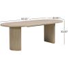 Christopher Knight Home Lancas Modern Minimalist Wooden Indoor Dining Table, Oval Top Dining Table Set for 6, Pedestal Dining Room/Kitchen Table, Ideal for Restaurant/Family Gatherings, Walnut Brown(Light Ash)