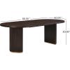 Christopher Knight Home Lancas Modern Minimalist Wooden Indoor Dining Table, Oval Top Dining Table Set for 6, Pedestal Dining Room/Kitchen Table, Ideal for Restaurant/Family Gatherings, Walnut Brown(Dark Brown)