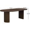 Christopher Knight Home Lancas Modern Minimalist Wooden Indoor Dining Table, Oval Top Dining Table Set for 6, Pedestal Dining Room/Kitchen Table, Ideal for Restaurant/Family Gatherings, Walnut Brown(Walnut Brown)