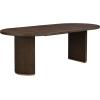Christopher Knight Home Lancas Modern Minimalist Wooden Indoor Dining Table, Oval Top Dining Table Set for 6, Pedestal Dining Room/Kitchen Table, Ideal for Restaurant/Family Gatherings, Walnut Brown(Walnut Brown)