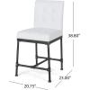 Christopher Knight Home Savannah Industrial Modern 24″ Counter Stool with Faux Leather Backing and Metal Pipe Base (Set of 2), White and Black Finish