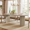 Christopher Knight Home Lancas Modern Minimalist Wooden Indoor Dining Table, Oval Top Dining Table Set for 6, Pedestal Dining Room/Kitchen Table, Ideal for Restaurant/Family Gatherings, Walnut Brown(Light Ash)