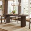 Christopher Knight Home Lancas Modern Minimalist Wooden Indoor Dining Table, Oval Top Dining Table Set for 6, Pedestal Dining Room/Kitchen Table, Ideal for Restaurant/Family Gatherings, Walnut Brown(Walnut Brown)