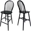 GDFStudio Great Deal Furniture Lopez Spindle Bar Stools – Rubberwood – Traditional – Farmhouse-Style – Black – Set of 2 – 29.2′ Seats