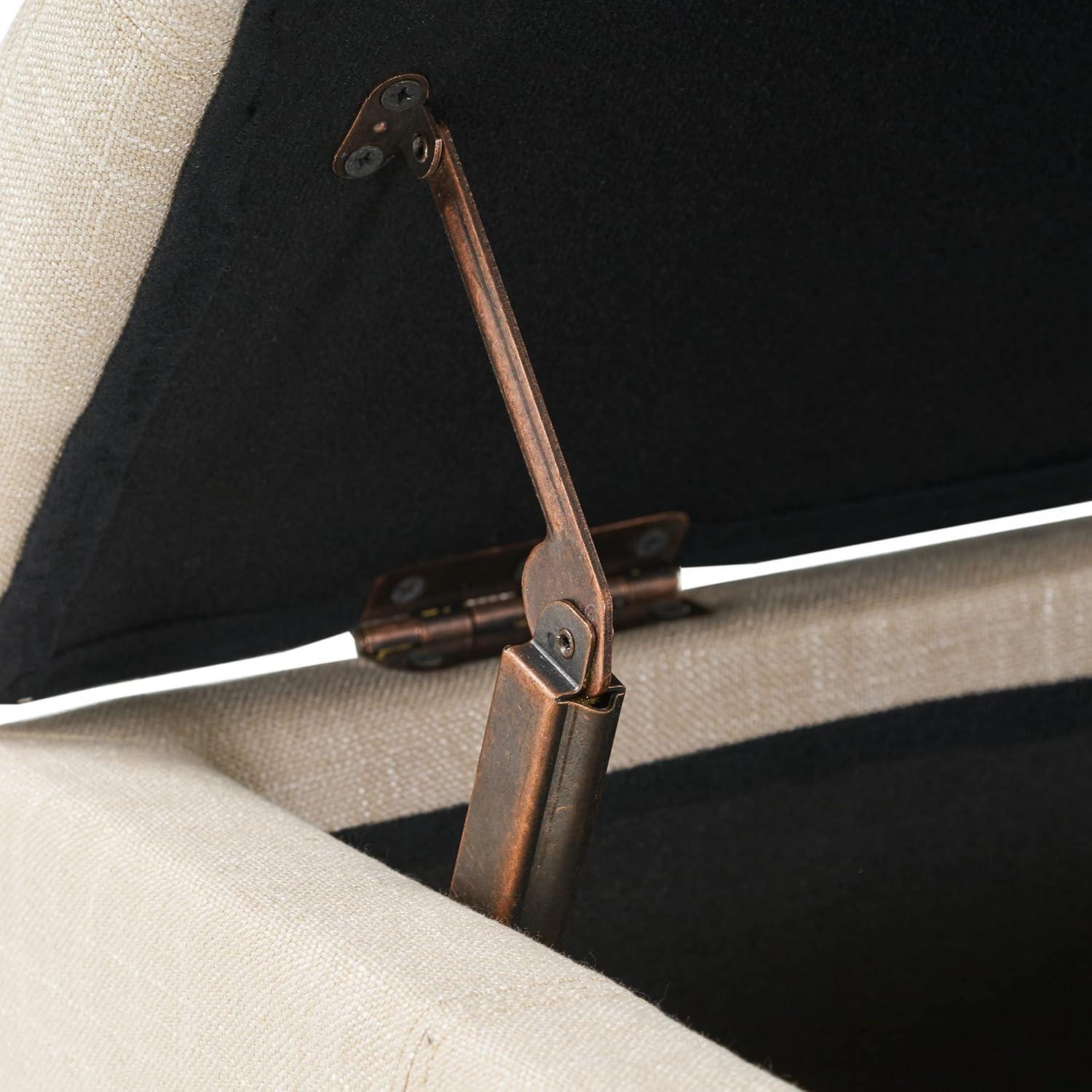 image:imageChristopher Knight Home Glouser Fabric Storage Ottoman Light Beige