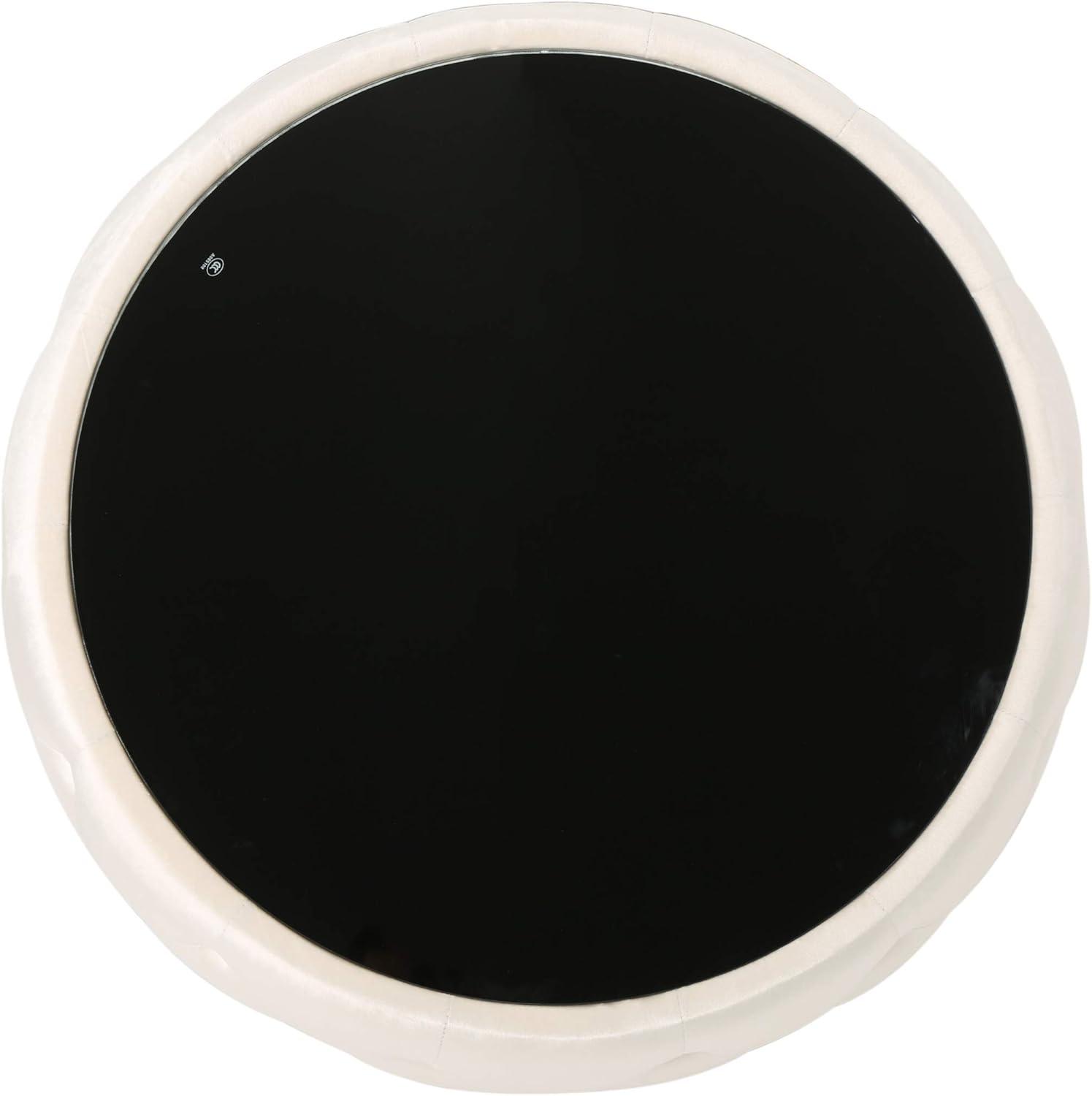 image:imageChristopher Knight Home Ivy Glam Velvet and Tempered Glass Coffee Table Ottoman Beige Black