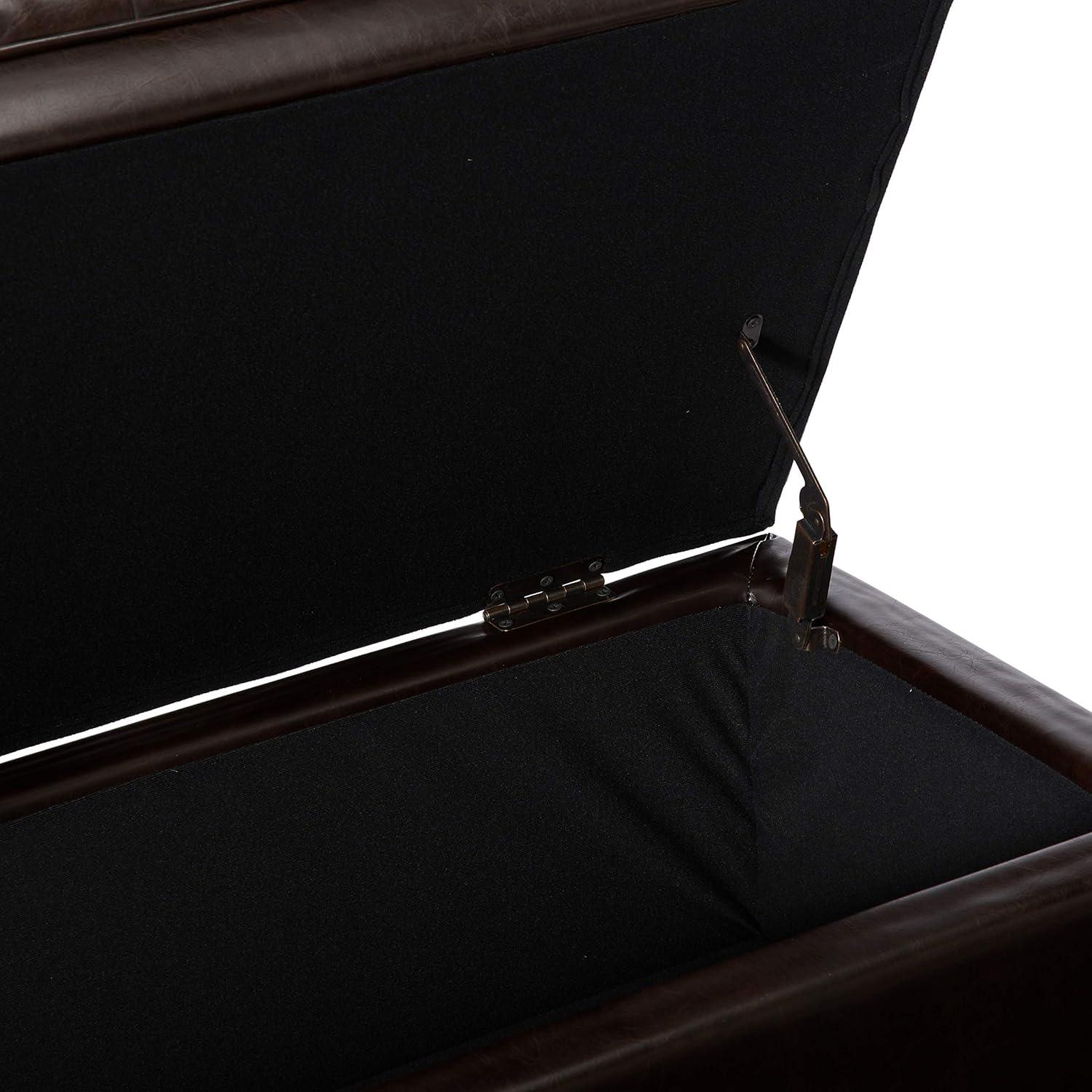 image:imageChristopher Knight Home Juliana PU Storage Ottoman Brown