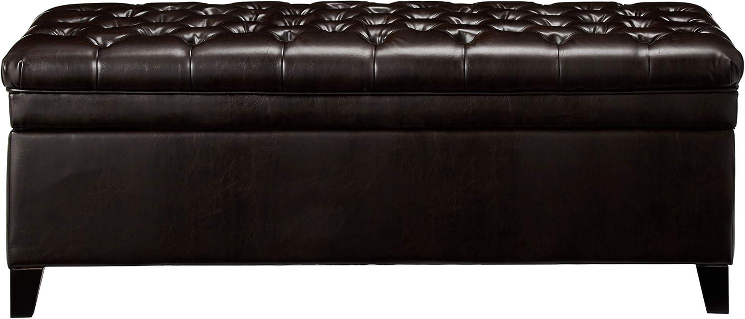 image:imageChristopher Knight Home Juliana PU Storage Ottoman Brown