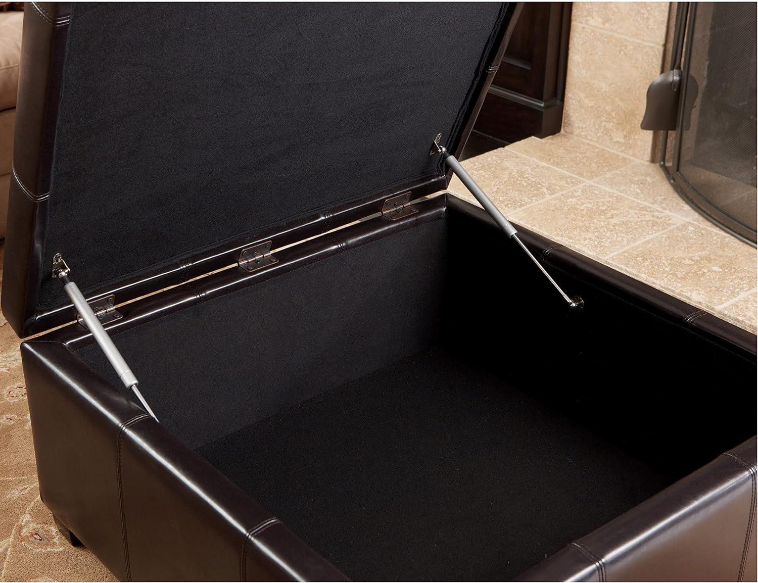 image:imageChristopher Knight Home Richmond Bonded Leather Storage Ottoman Espresso